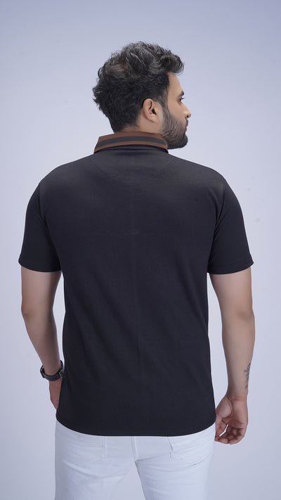 Imperial Crest Polo - Midnight Black