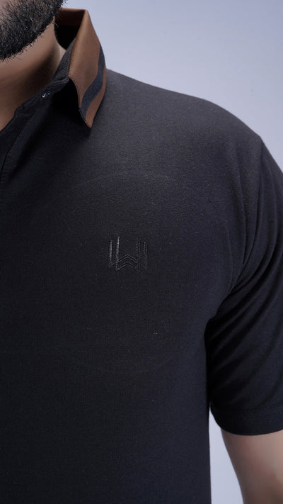 Imperial Crest Polo - Midnight Black