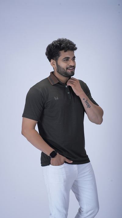 Imperial Crest Polo - Sage-wood Olive