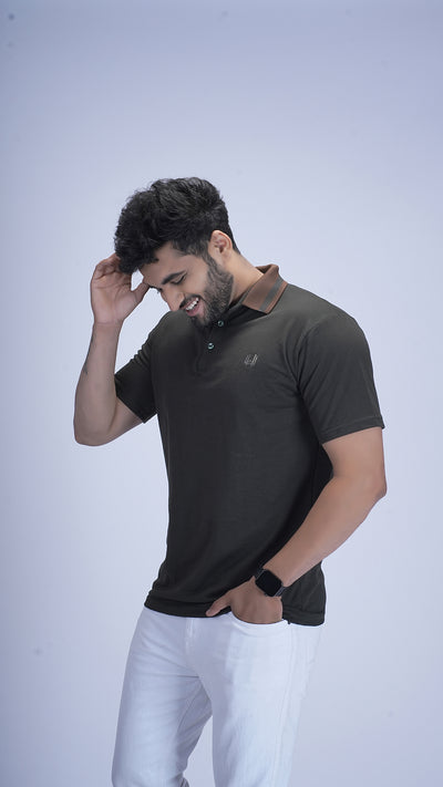 Imperial Crest Polo - Sage-wood Olive