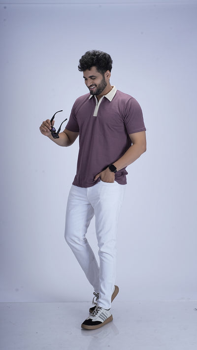 Monarch Zip Polo – Mocha Haze Brownie