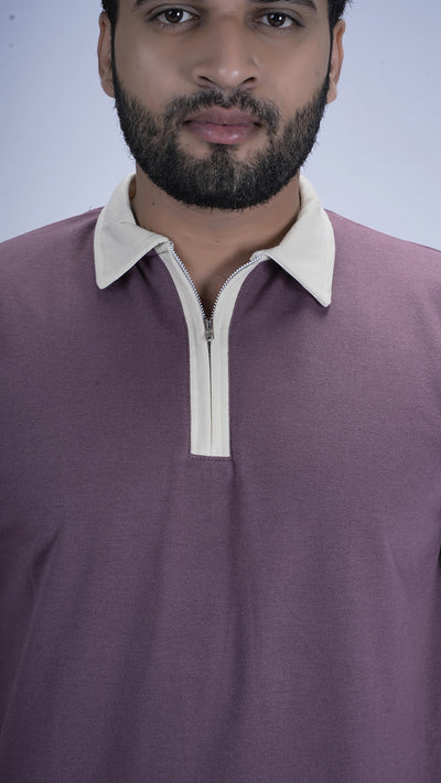Monarch Zip Polo – Mocha Haze Brownie