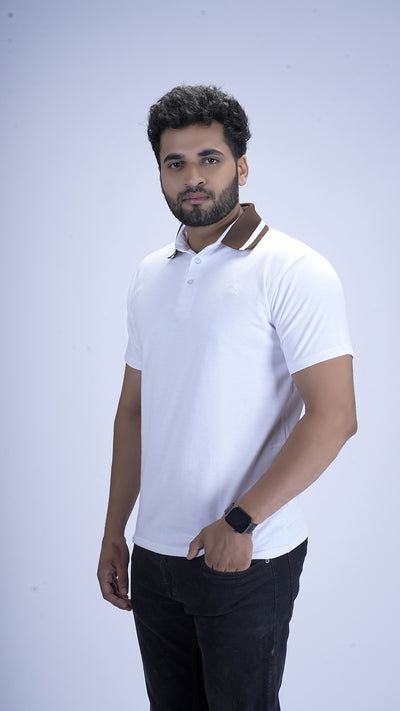 Imperial Crest Polo - Ivory Frost