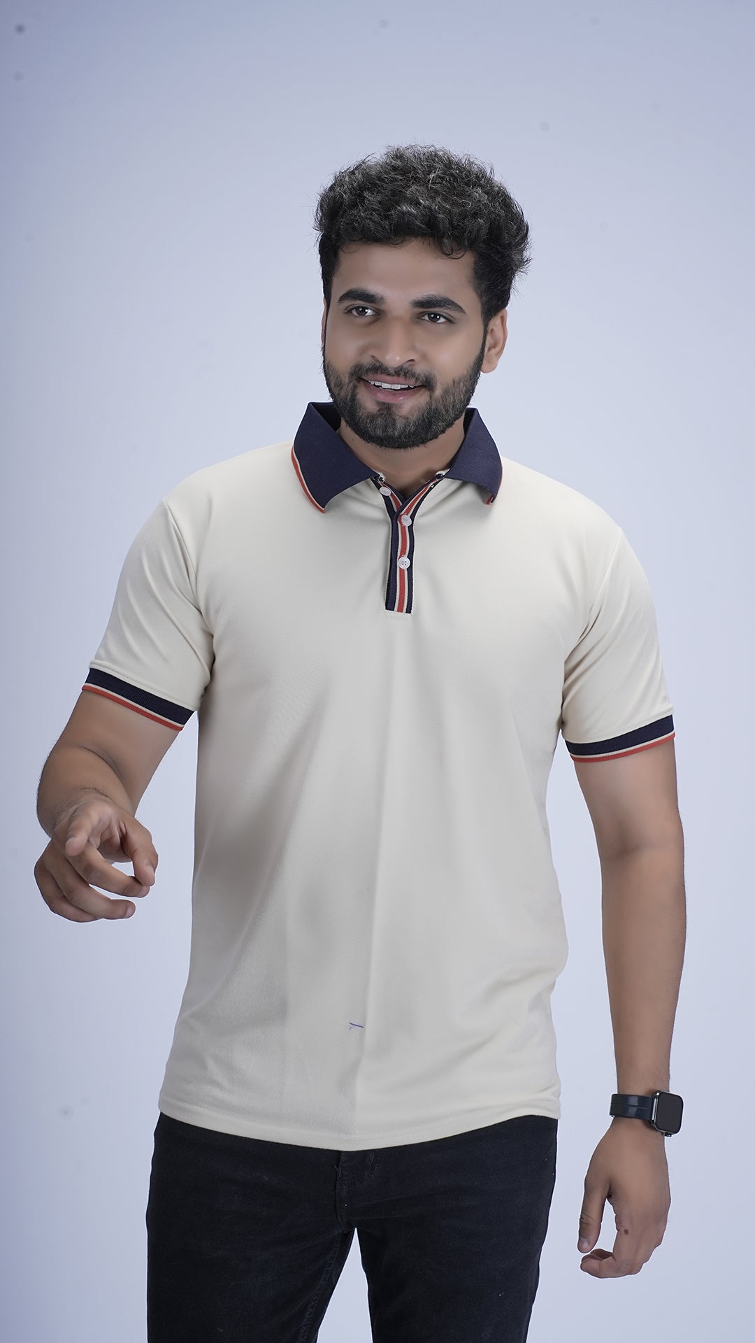 Regal Knit Polo – Luxe Almond Beige