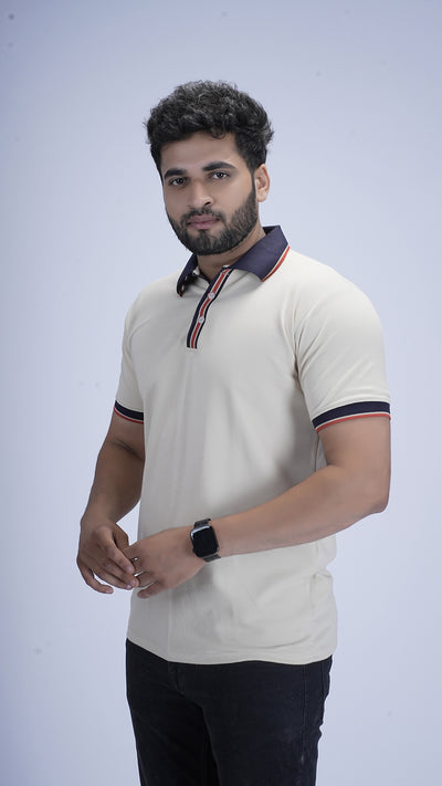 Regal Knit Polo – Luxe Almond Beige