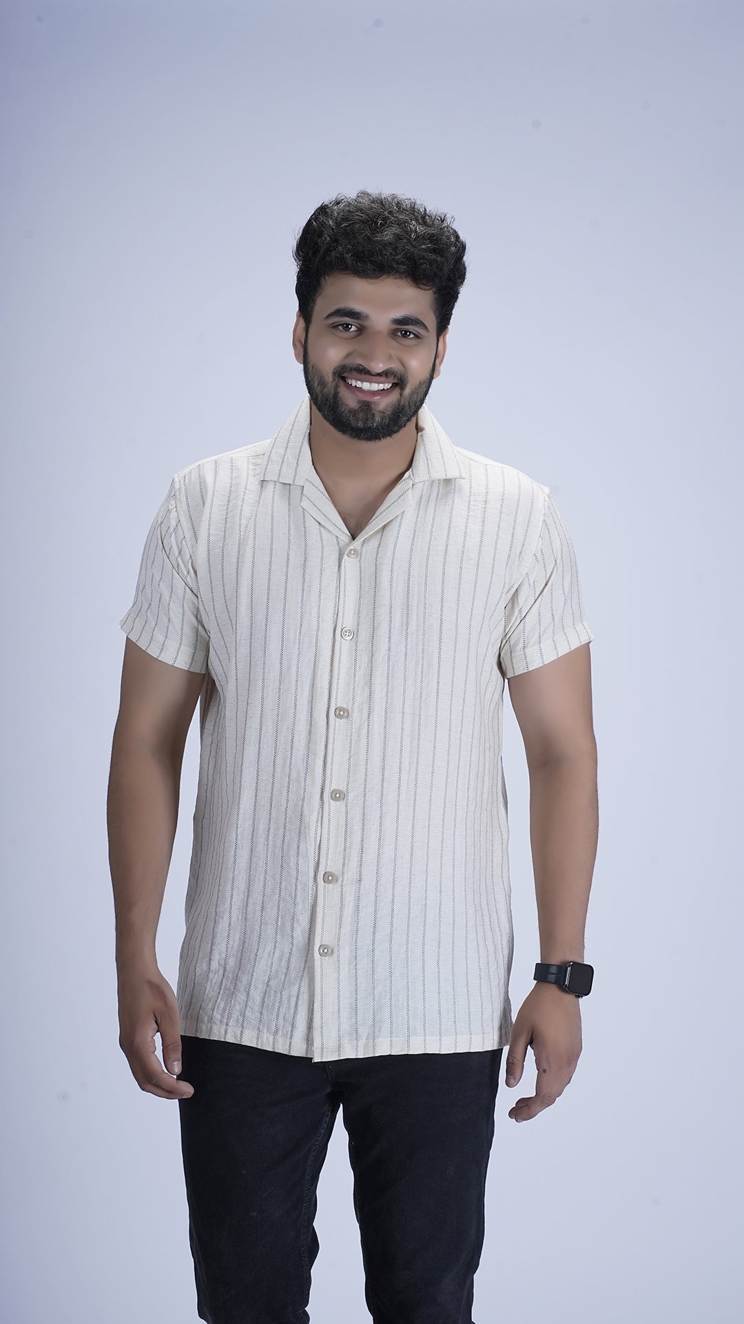 Silk Cream Premium Cotton Blend Shirt