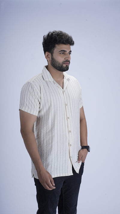 Silk Cream Premium Cotton Blend Shirt