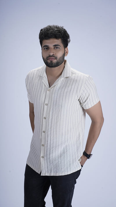 Silk Cream Premium Cotton Blend Shirt