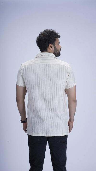 Silk Cream Premium Cotton Blend Shirt