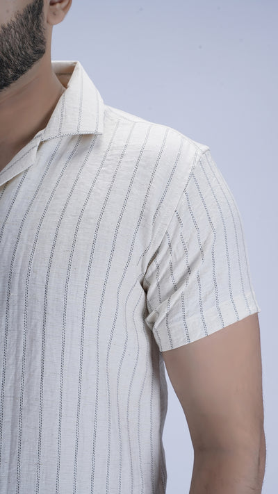 Silk Cream Premium Cotton Blend Shirt