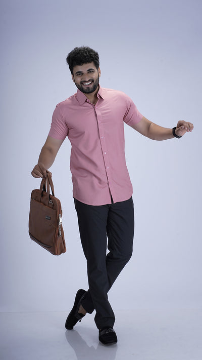 Soft Coral Viscose cotton Shirt