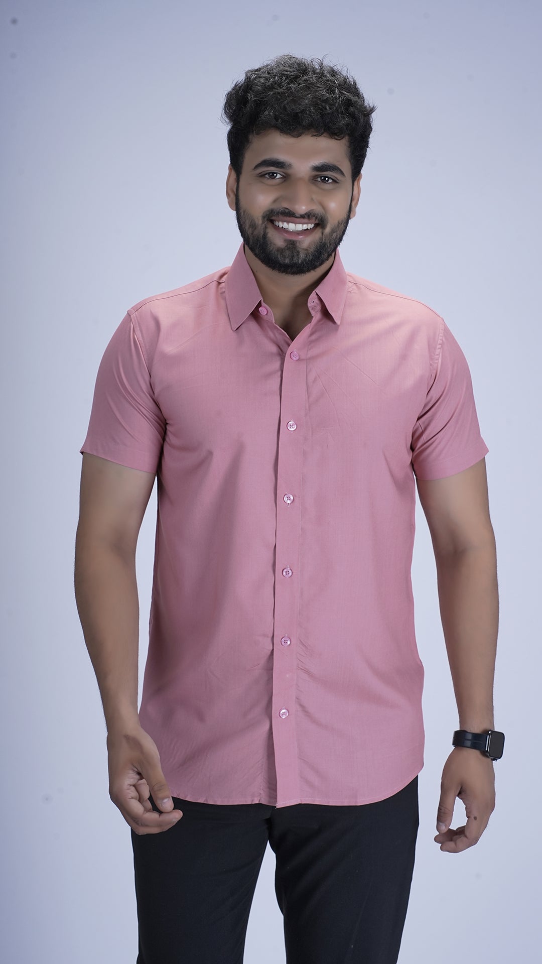 Soft Coral Viscose cotton Shirt