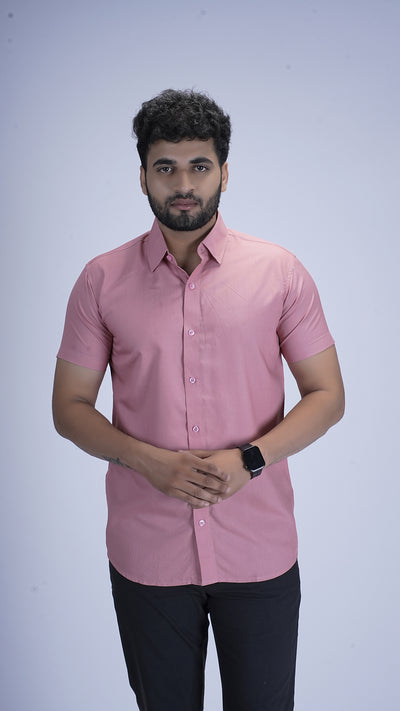Soft Coral Viscose cotton Shirt
