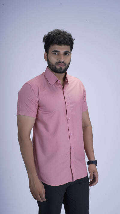 Soft Coral Viscose cotton Shirt