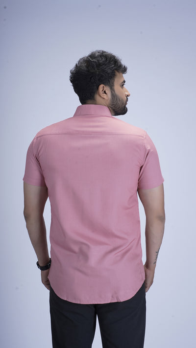 Soft Coral Viscose cotton Shirt