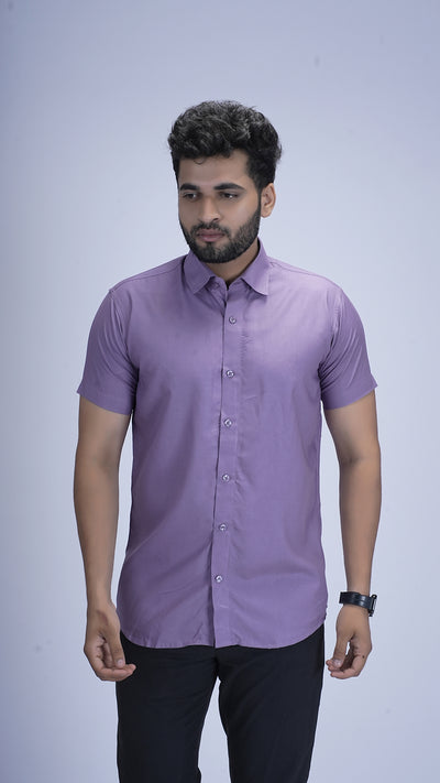 Lilac Lavender Viscose cotton Shirt