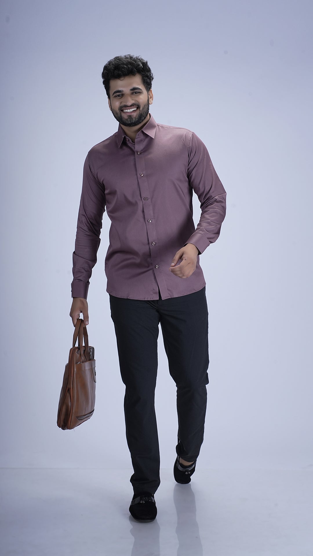 Mauve Mist Luxury Satin Shirt
