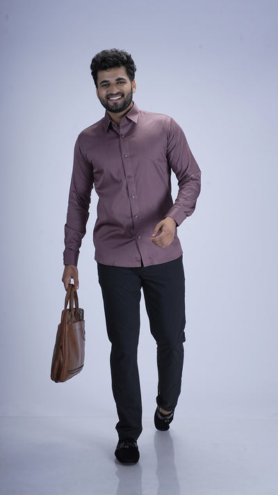 Mauve Mist Luxury Satin Shirt