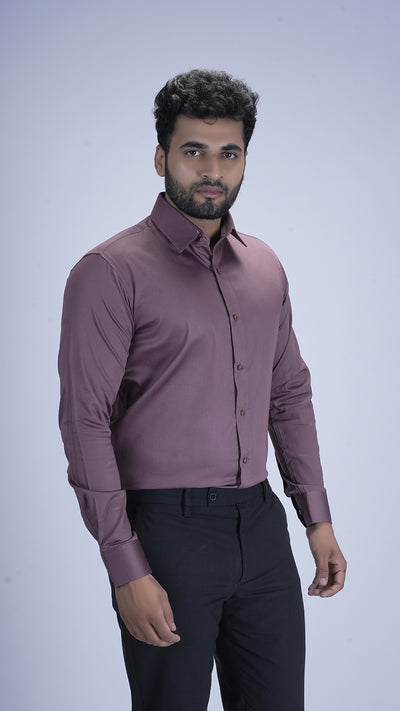 Mauve Mist Luxury Satin Shirt