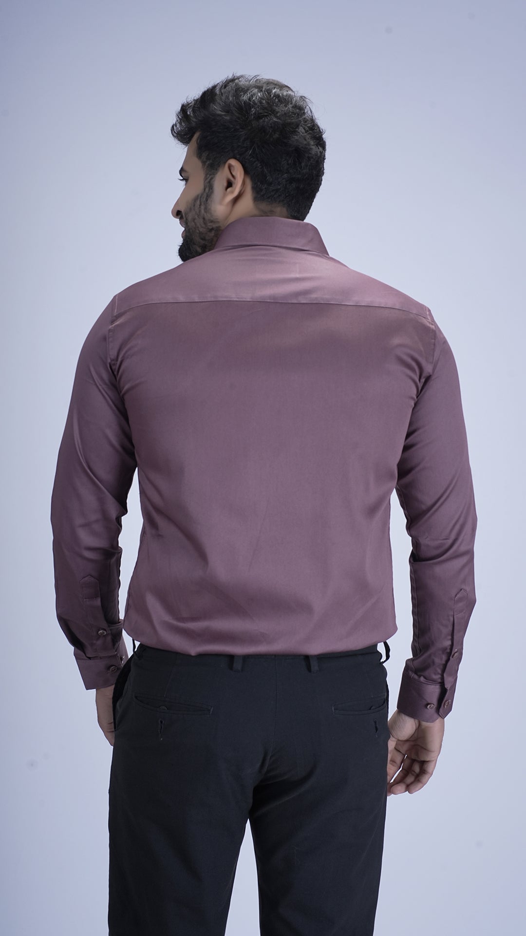 Mauve Mist Luxury Satin Shirt