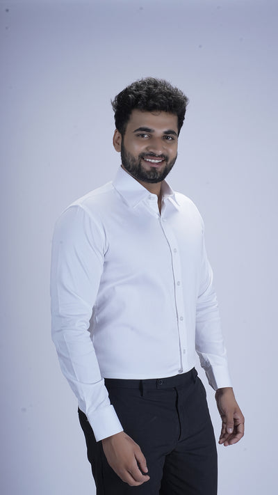 Pure Ivory White Luxury Satin Shirt
