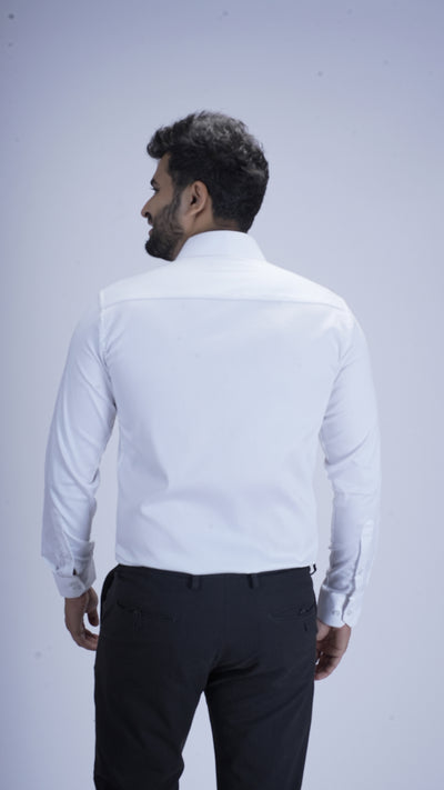 Pure Ivory White Luxury Satin Shirt