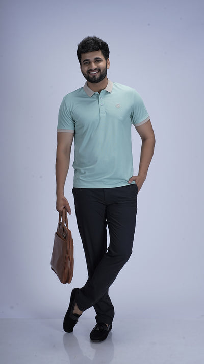 SlateEdge Polo – Mint Drift Edition