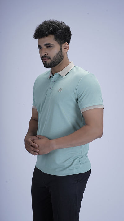 SlateEdge Polo – Mint Drift Edition