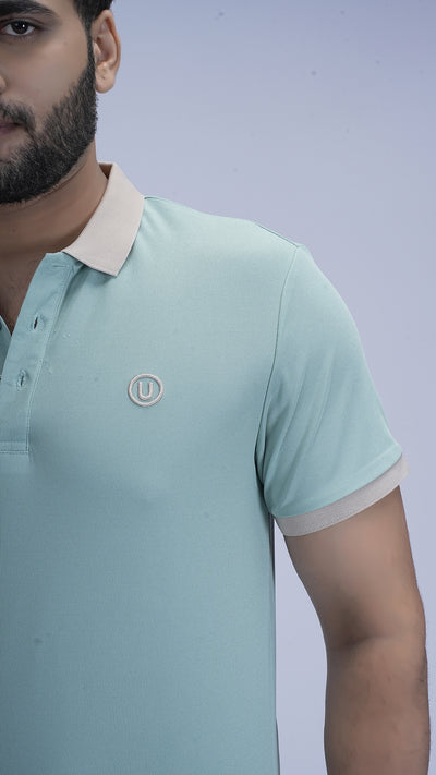 SlateEdge Polo – Mint Drift Edition