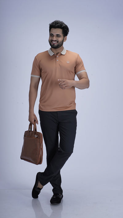 SlateEdge Polo – Burnt Clay Edition