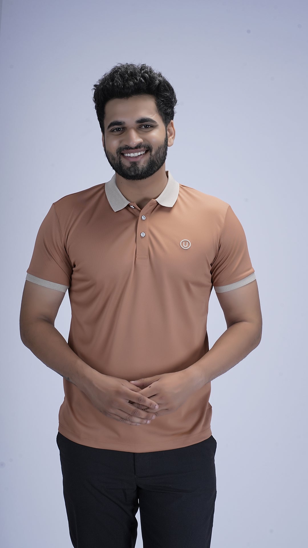 SlateEdge Polo – Burnt Clay Edition