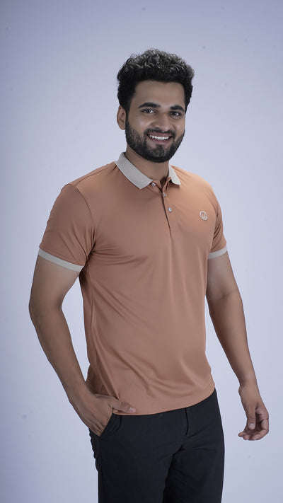 SlateEdge Polo – Burnt Clay Edition