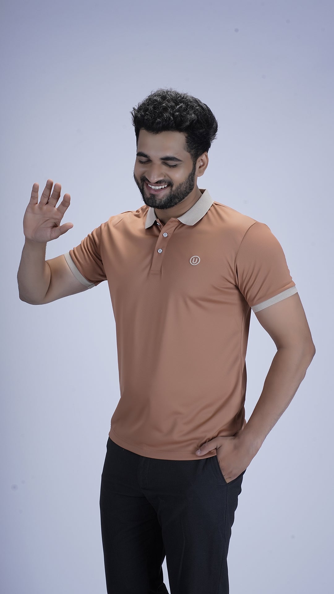SlateEdge Polo – Burnt Clay Edition
