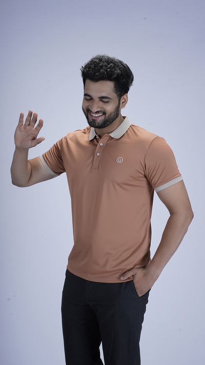 SlateEdge Polo – Burnt Clay Edition