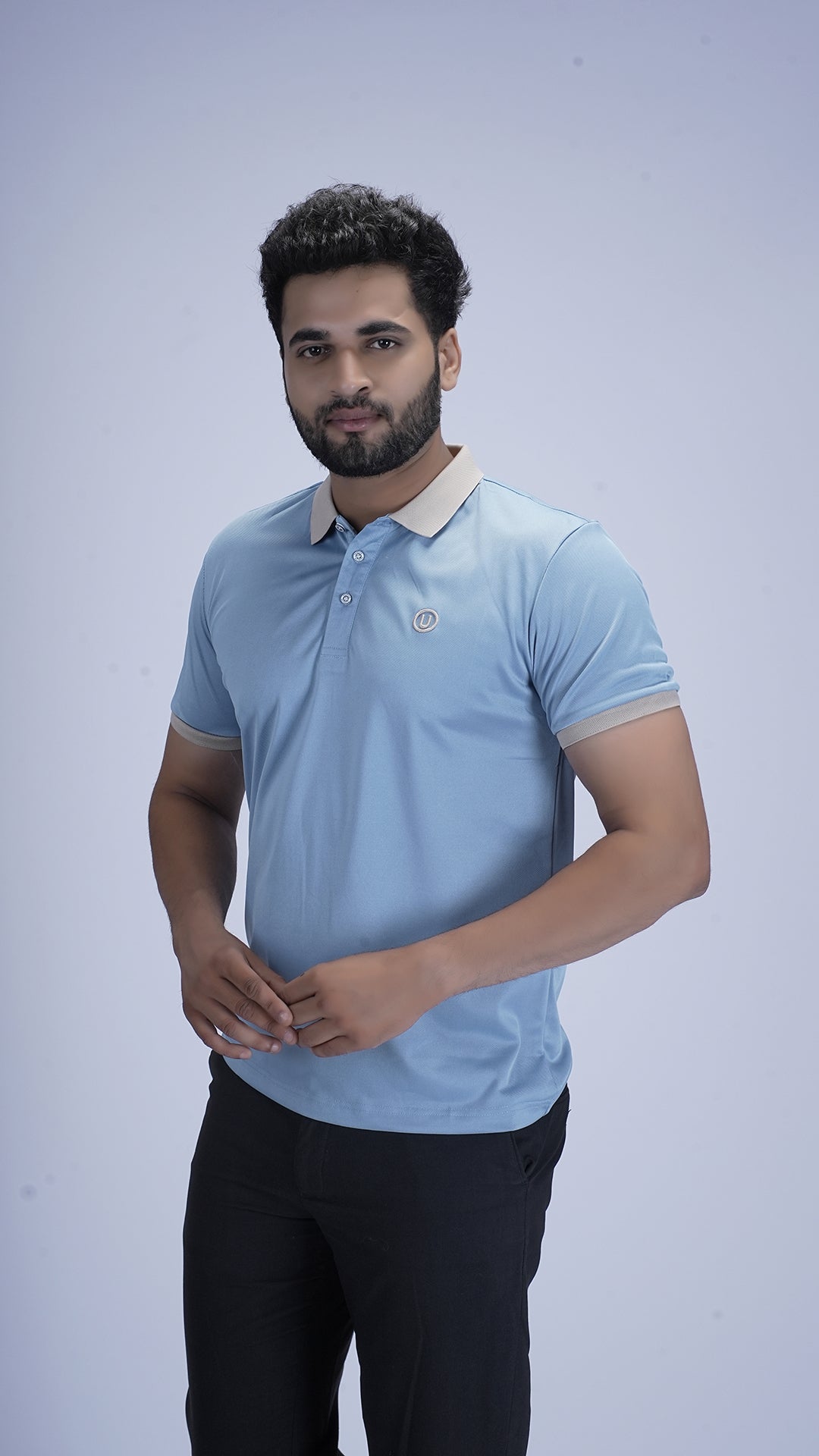 SlateEdge Polo – Frost Sky Edition