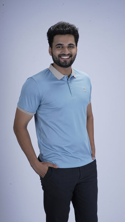 SlateEdge Polo – Frost Sky Edition