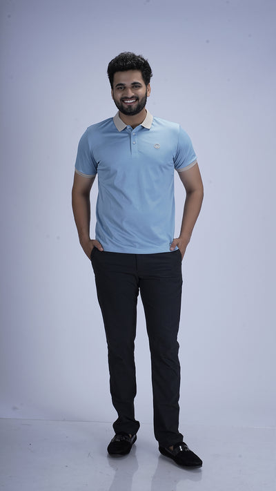 SlateEdge Polo – Frost Sky Edition