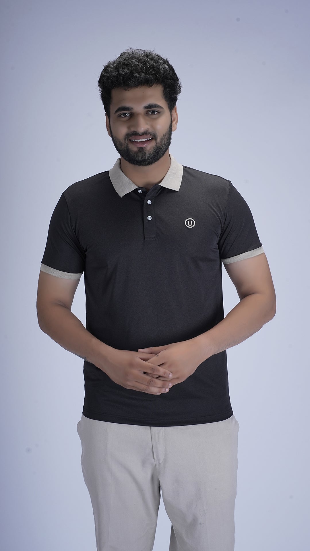 SlateEdge Polo – Obsidian Dune Edition
