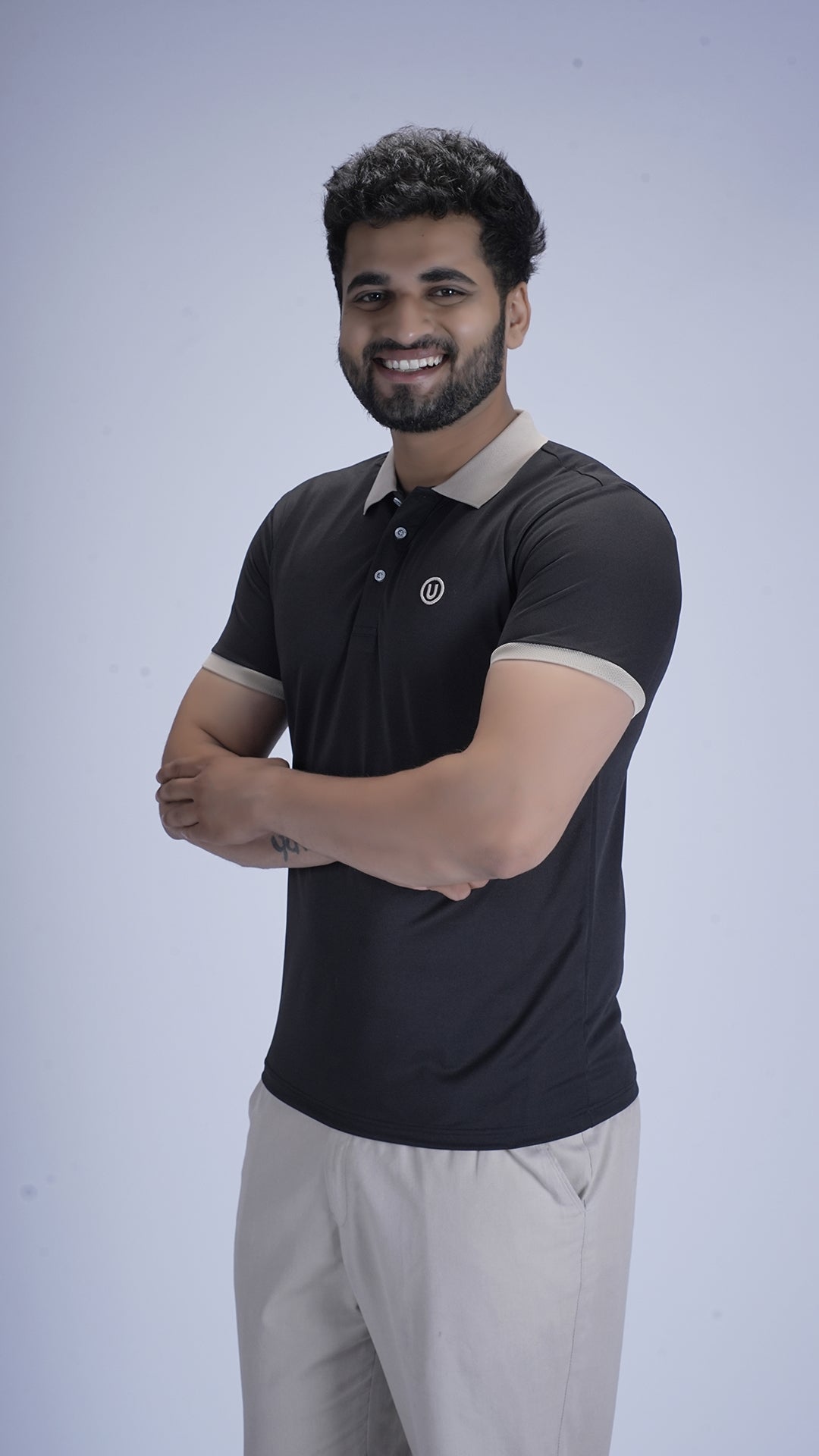 SlateEdge Polo – Obsidian Dune Edition