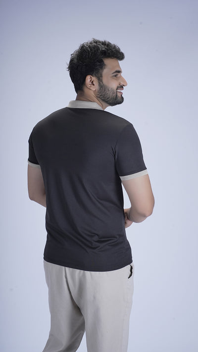 SlateEdge Polo – Obsidian Dune Edition