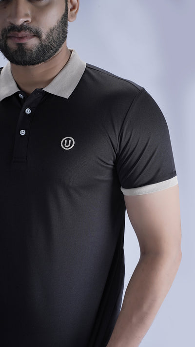 SlateEdge Polo – Obsidian Dune Edition