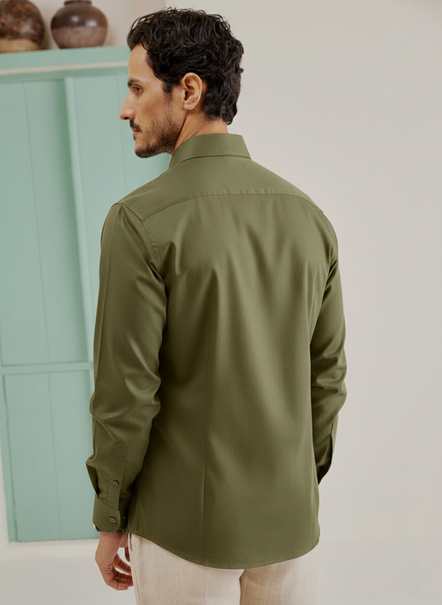 Deep Olive Green Shirt