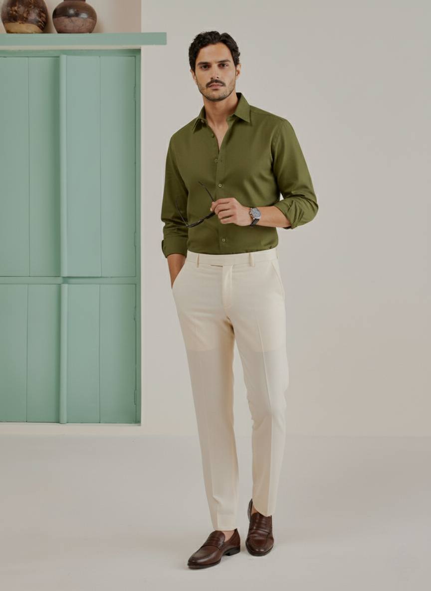 Deep Olive Green Shirt