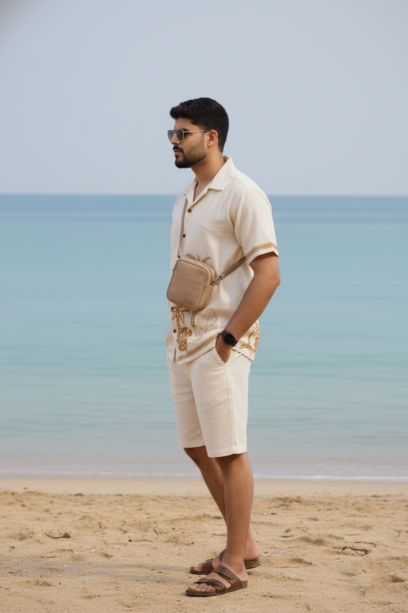 Beige Tropical Shirt