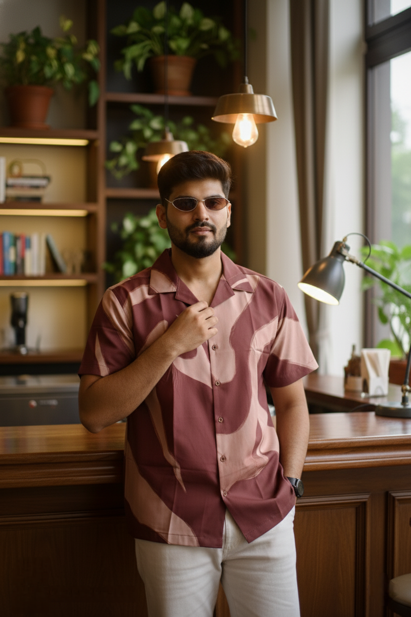 Brown Swirl Shirt
