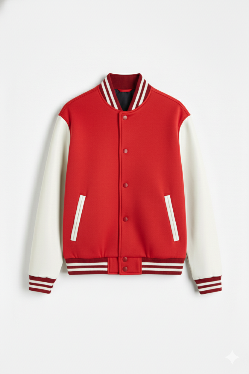 Red Tan Varsity Jacket