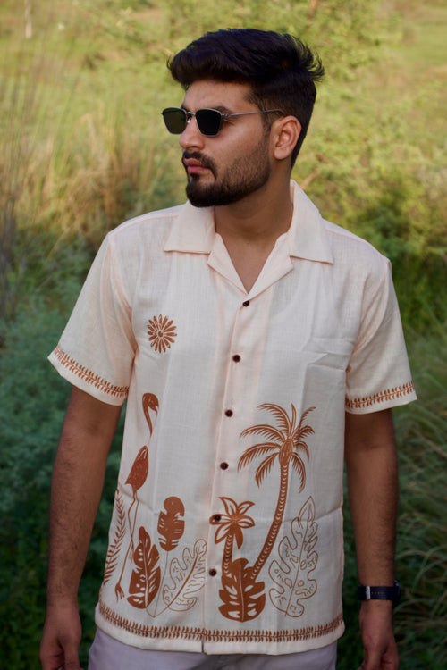Beige Tropical Shirt