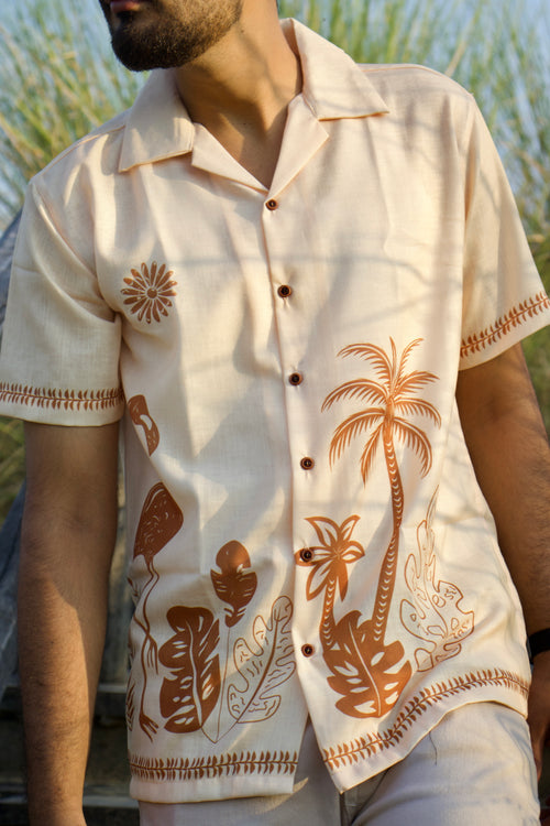 Beige Tropical Shirt