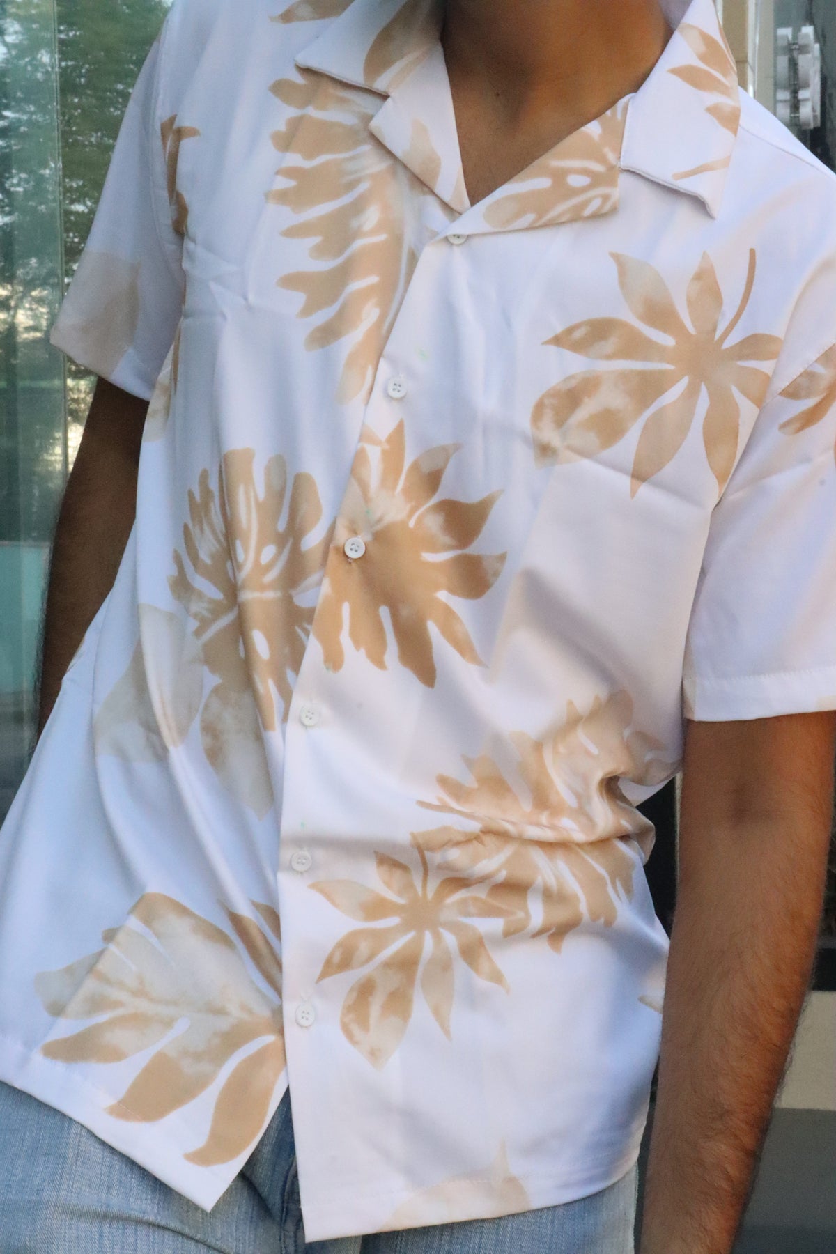 Sandstone Botanical Textured Shirt