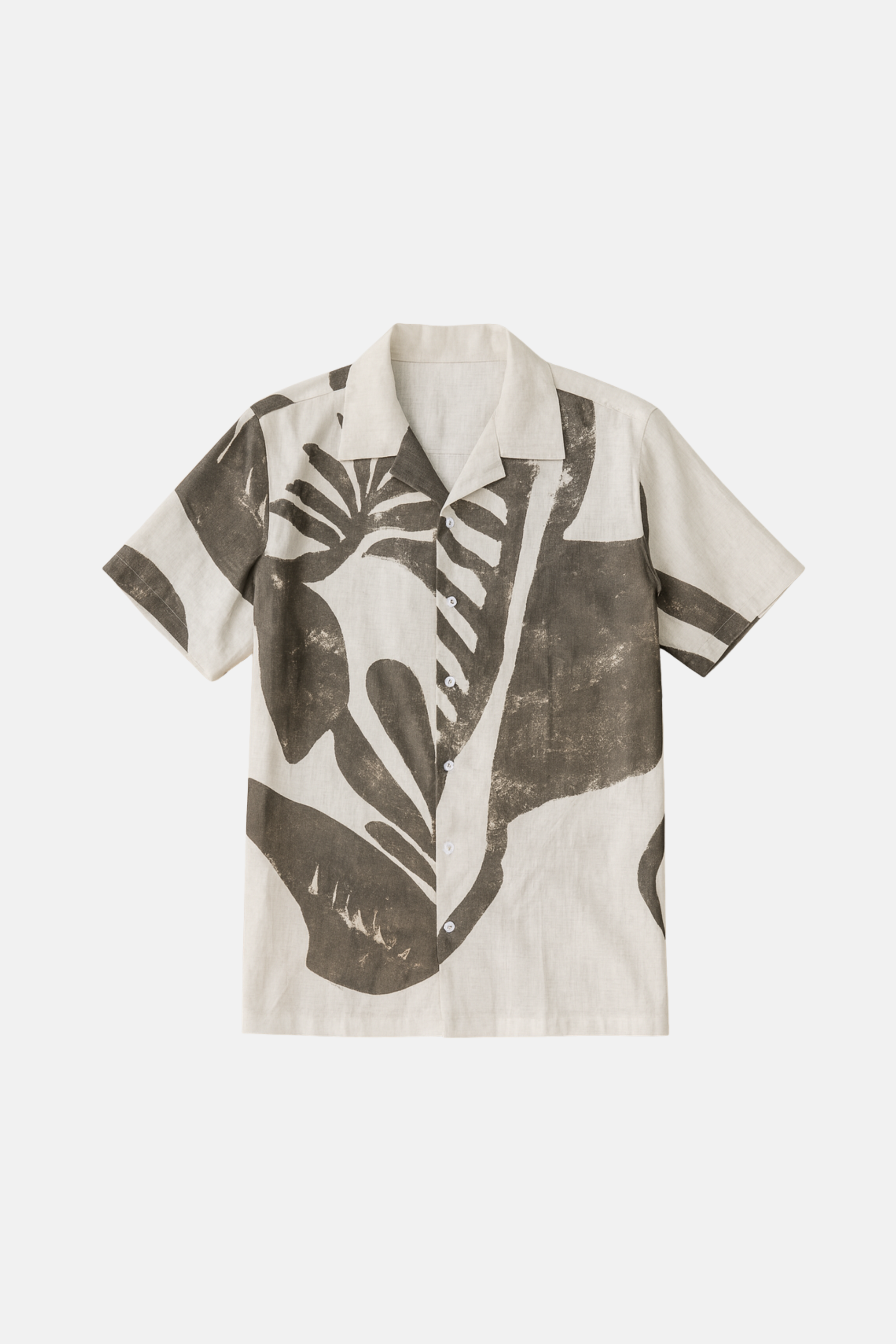 Charcoal Leaf Textured Shirt